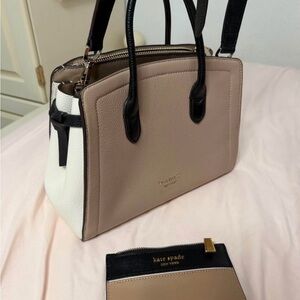 Kate Spade Black and Cream Purse and Wallet